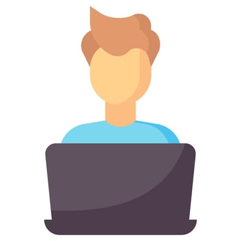 programmer avatar vector flat icon