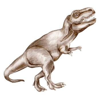 Watercolor hand drawn tropical dinosaur, png