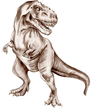 Watercolor hand drawn tropical dinosaur, png