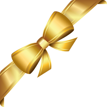 gold corner ribbon png