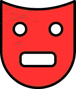 Theatre Mask  Vector Icon Design