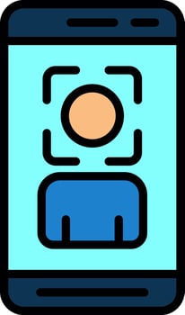 Face Scan  Vector Icon Design
