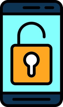 Mobile Unlock  Vector Icon Design