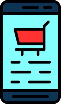 Shopping Cart  Vector Icon Design