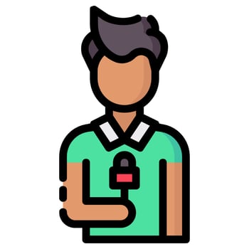 news reporter avatar vector filled outline icon