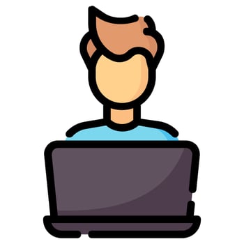 programmer avatar vector filled outline icon