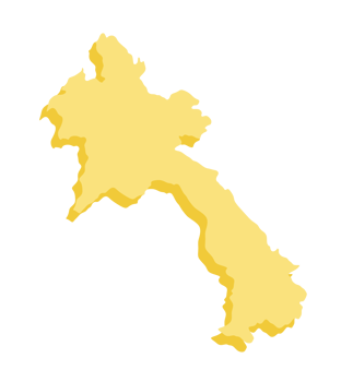 Laos map color 3d png