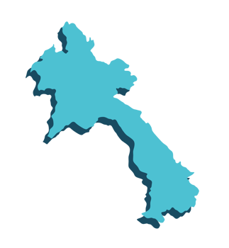Laos map color 3d png
