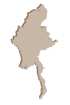 Myanmar map 3d png