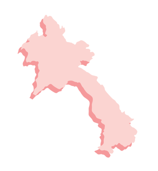 Laos map color 3d png