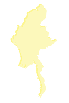 Myanmar map 3d png
