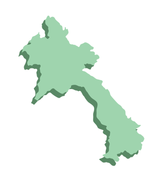 Laos map color 3d png