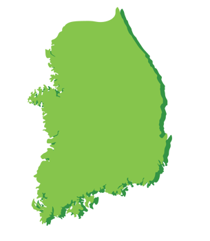 South Korea map 3d png