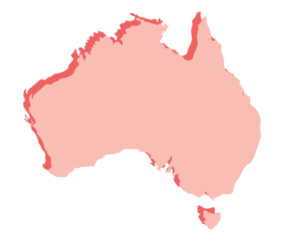 Australia map 3d png