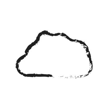 white cloud with line style charcoal png