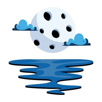 Trendy Cloudy Night vector