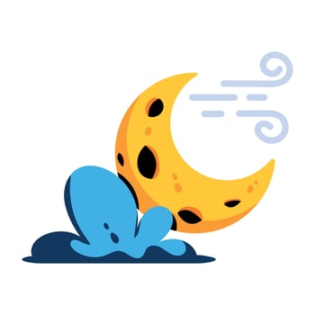 Trendy Night Weather vector