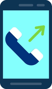 Outgoing Call  Vector Icon Design