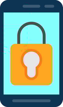 Mobile Lock  Vector Icon Design