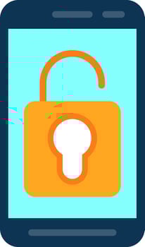 Mobile Unlock  Vector Icon Design