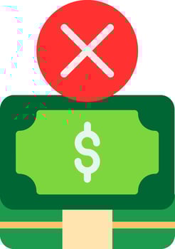 No Money Vector Icon Design