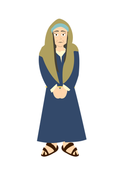 Cartoon Bible Character - Mary of Cleophas png