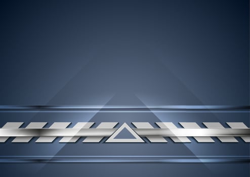 Blue and silver technology abstract background vector