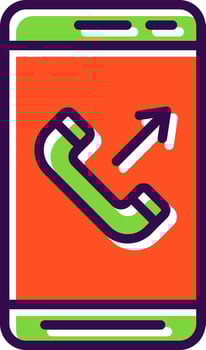 Outgoing Call  Vector Icon Design