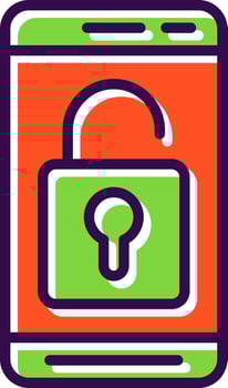 Mobile Unlock  Vector Icon Design