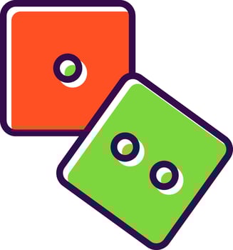 Dices  Vector Icon Design