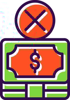 No Money Vector Icon Design