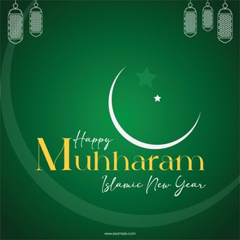 Happy Muhharam vector poster