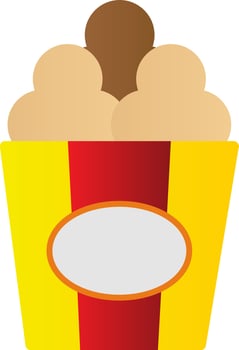 Popcorn  Vector Icon Design