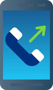Outgoing Call  Vector Icon Design