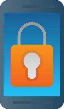 Mobile Lock  Vector Icon Design