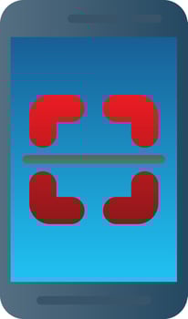 Mobile Scanner  Vector Icon Design