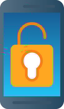 Mobile Unlock  Vector Icon Design