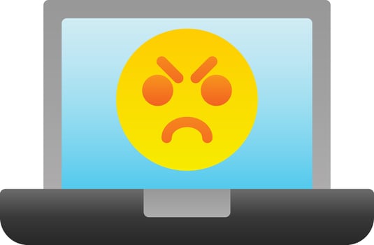 Angry Face  Vector Icon Design