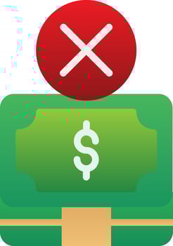 No Money Vector Icon Design
