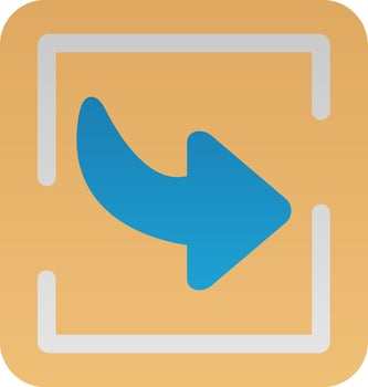 Down Right Arrow Vector Icon Design