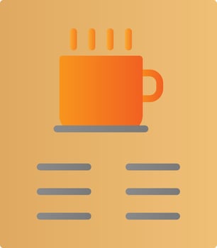 Coffee Menu Vector Icon Design