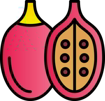 Tamarillo Vector Icon Design