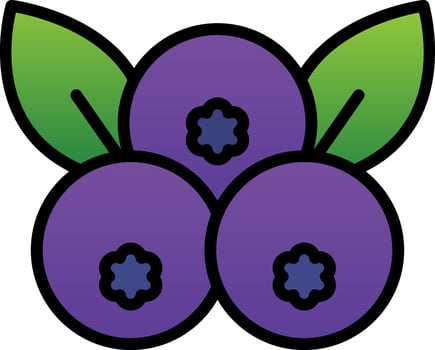Blueberry Vector Icon Design