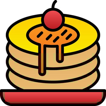 Pancakes Vector Icon Design