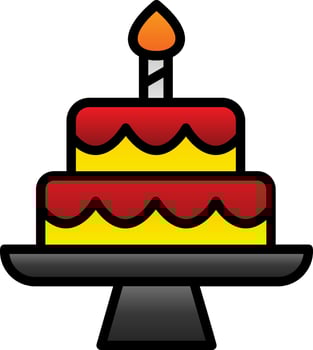 Cake Vector Icon Design