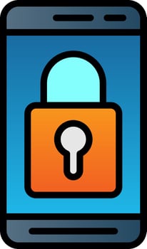 Mobile Lock  Vector Icon Design