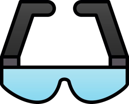 Safety Glasses  Vector Icon Design