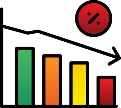 Recession Vector Icon Design