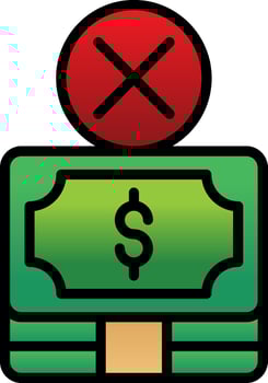 No Money Vector Icon Design