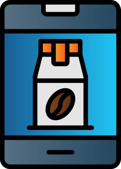 Online Shopping Vector Icon Design